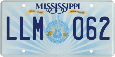 MS license plate LLM062