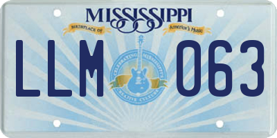 MS license plate LLM063