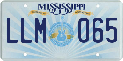 MS license plate LLM065