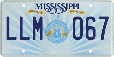 MS license plate LLM067