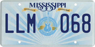MS license plate LLM068