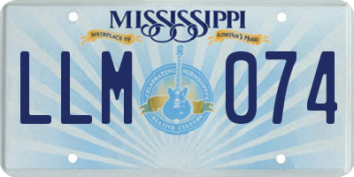MS license plate LLM074