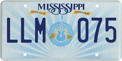 MS license plate LLM075