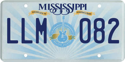MS license plate LLM082