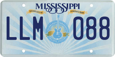 MS license plate LLM088