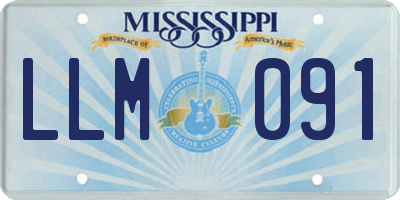 MS license plate LLM091