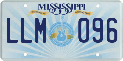MS license plate LLM096