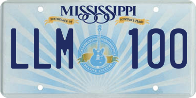 MS license plate LLM100