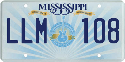 MS license plate LLM108