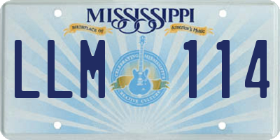 MS license plate LLM114