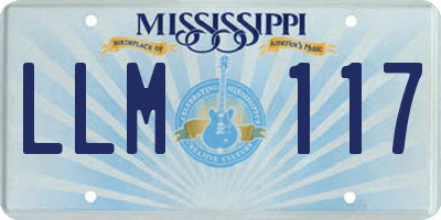 MS license plate LLM117