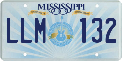 MS license plate LLM132