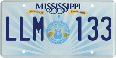 MS license plate LLM133