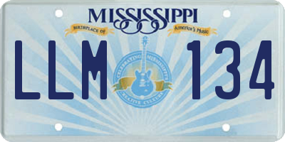 MS license plate LLM134