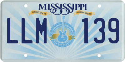 MS license plate LLM139