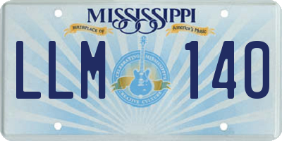 MS license plate LLM140