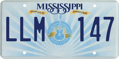 MS license plate LLM147