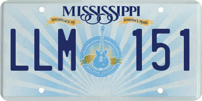 MS license plate LLM151