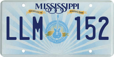 MS license plate LLM152