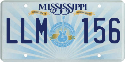 MS license plate LLM156