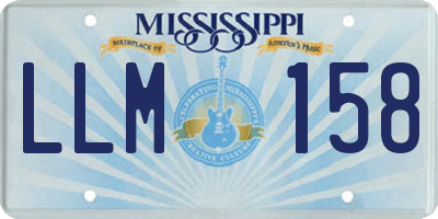 MS license plate LLM158