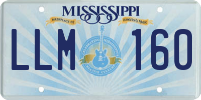 MS license plate LLM160