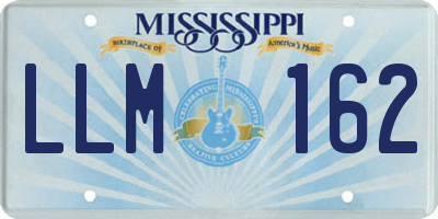 MS license plate LLM162