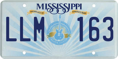 MS license plate LLM163