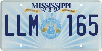 MS license plate LLM165