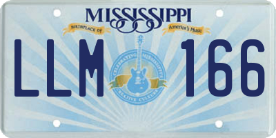 MS license plate LLM166