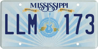 MS license plate LLM173