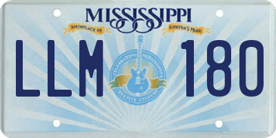 MS license plate LLM180
