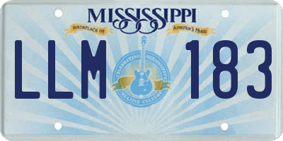 MS license plate LLM183