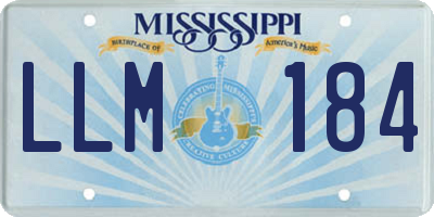 MS license plate LLM184