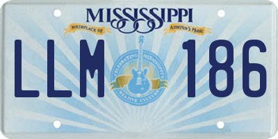 MS license plate LLM186