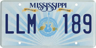 MS license plate LLM189