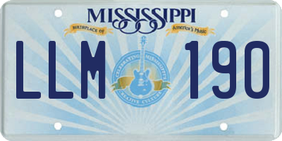 MS license plate LLM190