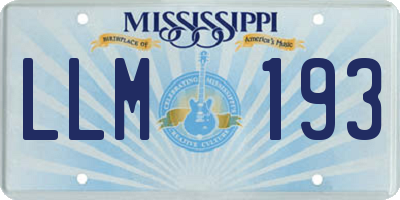 MS license plate LLM193