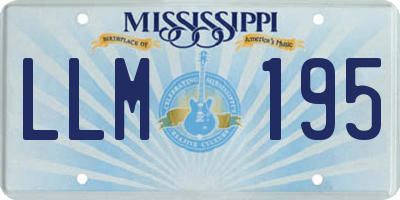 MS license plate LLM195