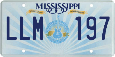 MS license plate LLM197