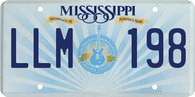 MS license plate LLM198