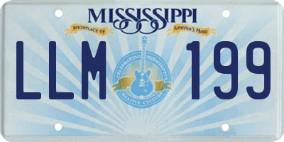 MS license plate LLM199
