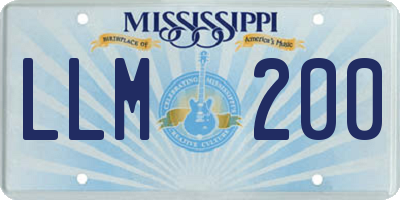 MS license plate LLM200