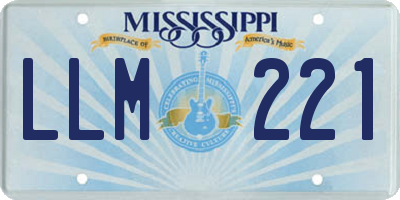 MS license plate LLM221