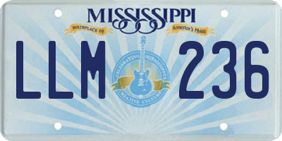 MS license plate LLM236