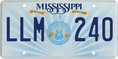 MS license plate LLM240