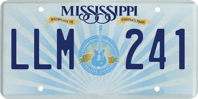 MS license plate LLM241