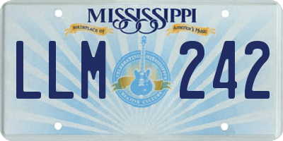 MS license plate LLM242
