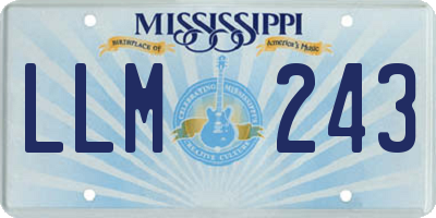MS license plate LLM243