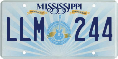 MS license plate LLM244